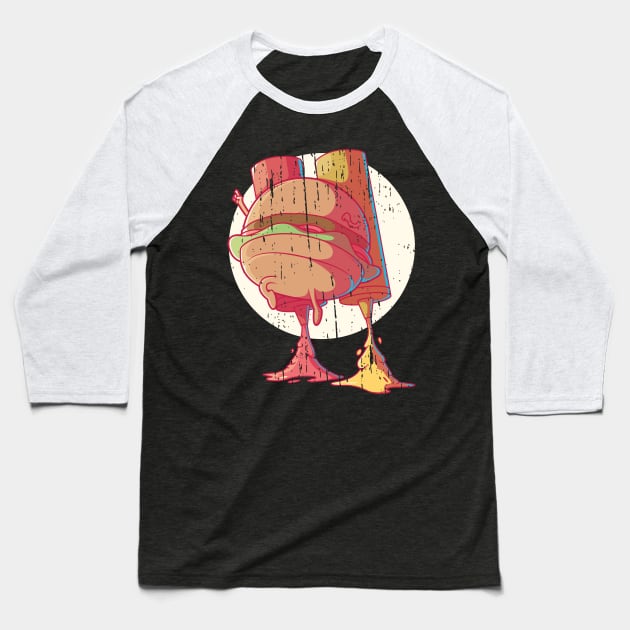 rocket burger Baseball T-Shirt by Sasaku